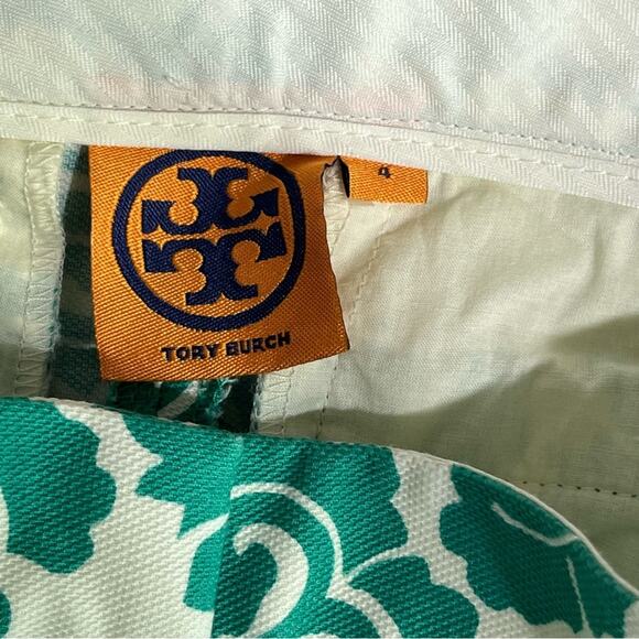 Tory Burch Walton Paisley Print Straight Leg Pants 4 EUC - Picture 3 of 7